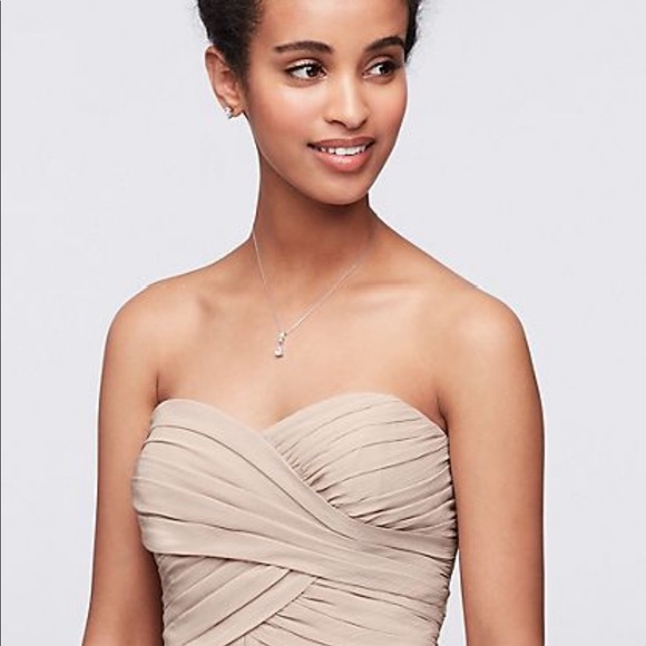 David’s bridal bridesmaid dresses in biscotti - Picture 2 of 4